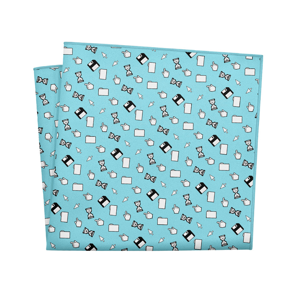 Computer Blues Pocket Square - 12" Square - Knotty Tie Co.