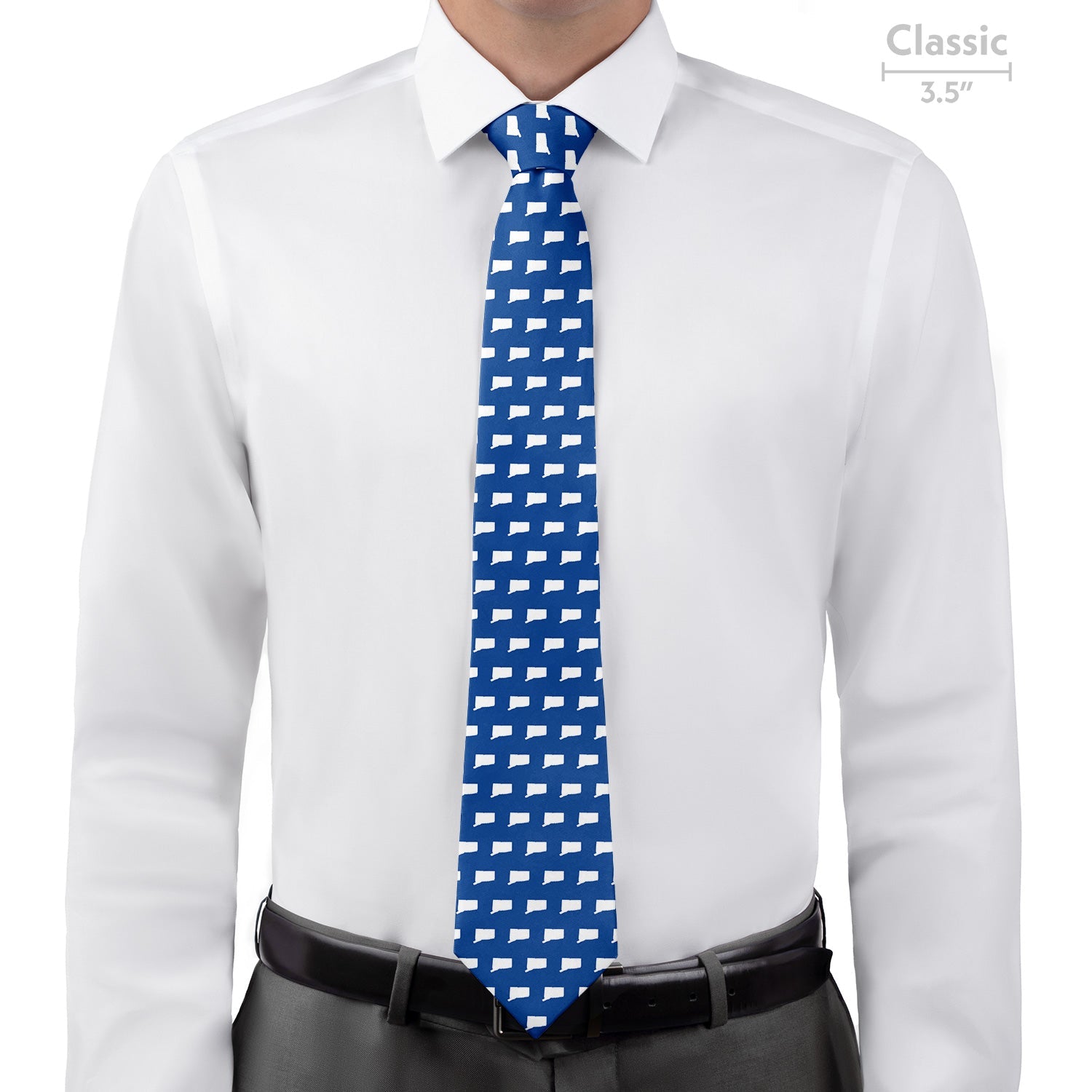 Connecticut State Outline Necktie - Classic - Knotty Tie Co.