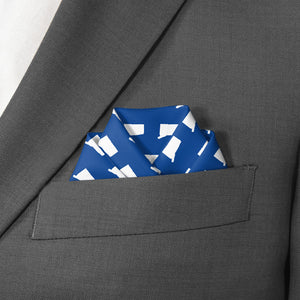 Connecticut State Outline Pocket Square - Scalloped Fold - Knotty Tie Co.