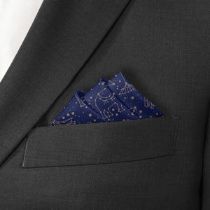 Constellation Pocket Square - Stairs Fold - Knotty Tie Co.