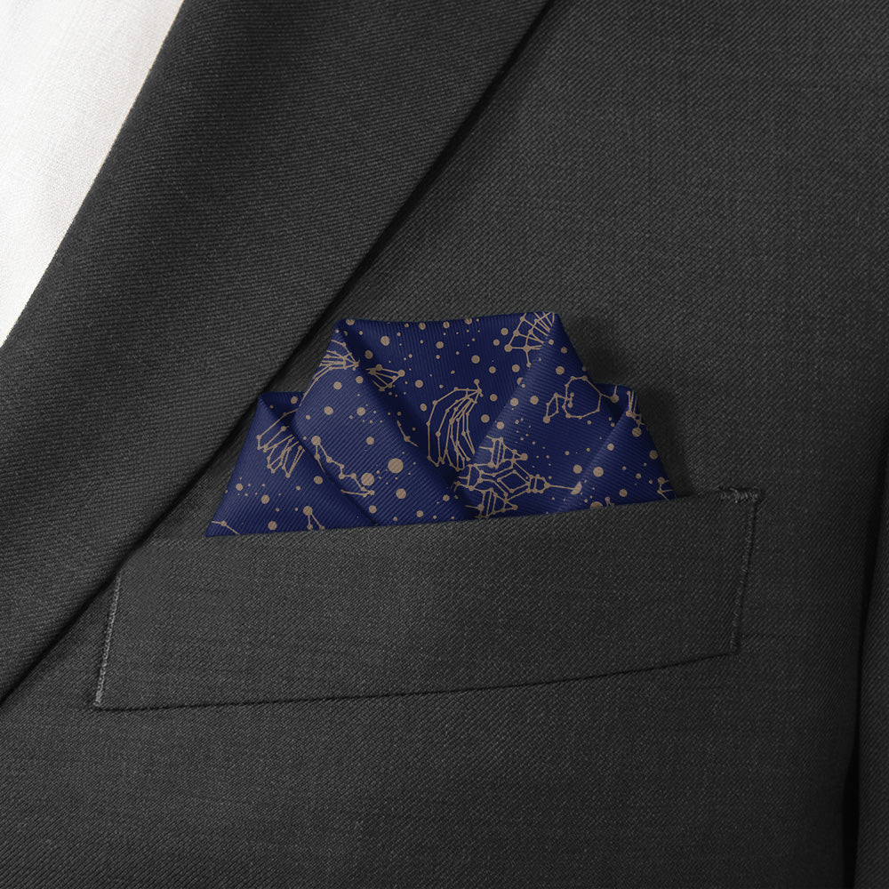 Constellation Pocket Square - Scalloped Fold - Knotty Tie Co.