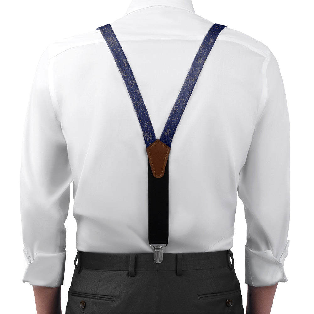 Constellation Suspenders - On Model Front View - Knotty Tie Co.