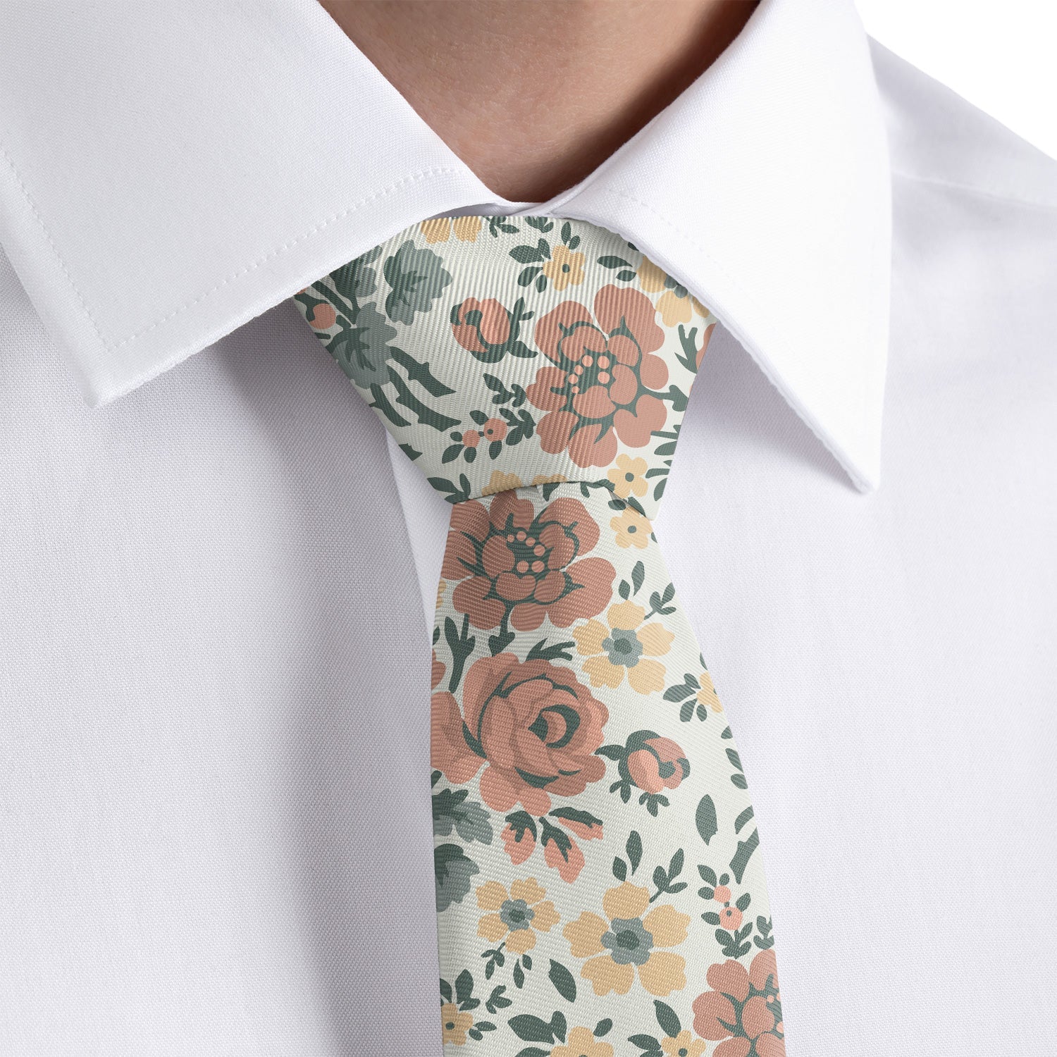 Cooper Floral Necktie - Rolled - Knotty Tie Co.