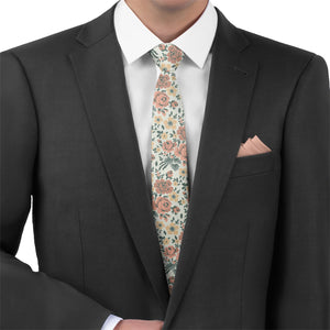 Cooper Floral Necktie - Matching Pocket Square - Knotty Tie Co.
