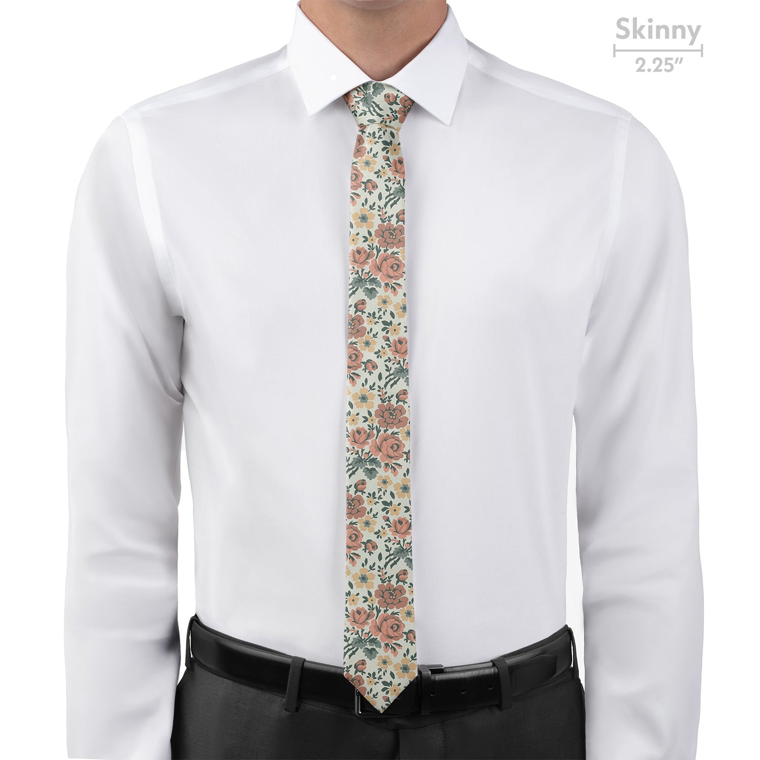 Cooper Floral Necktie - Skinny - Knotty Tie Co.