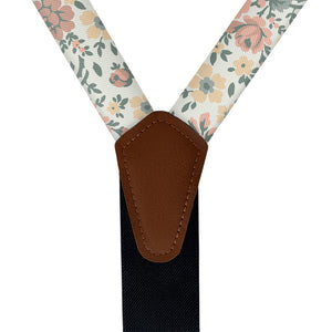 Cooper Floral Suspenders - Vegan Leather Y-Back - Knotty Tie Co.