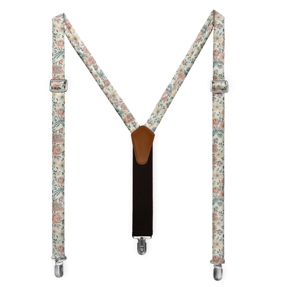 Cooper Floral Suspenders - Full Front View - Knotty Tie Co.