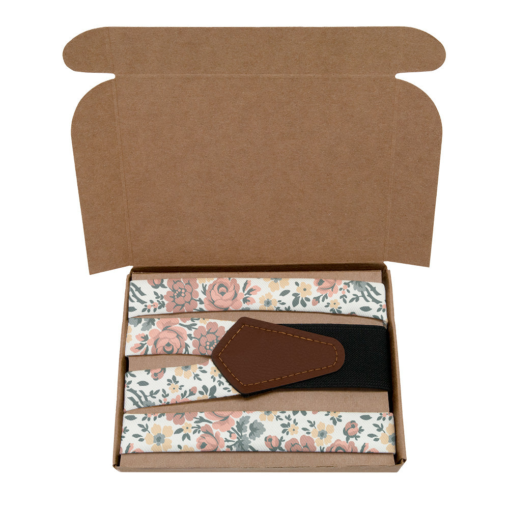 Cooper Floral Suspenders - Kraft Gift Box Packaging - Knotty Tie Co.