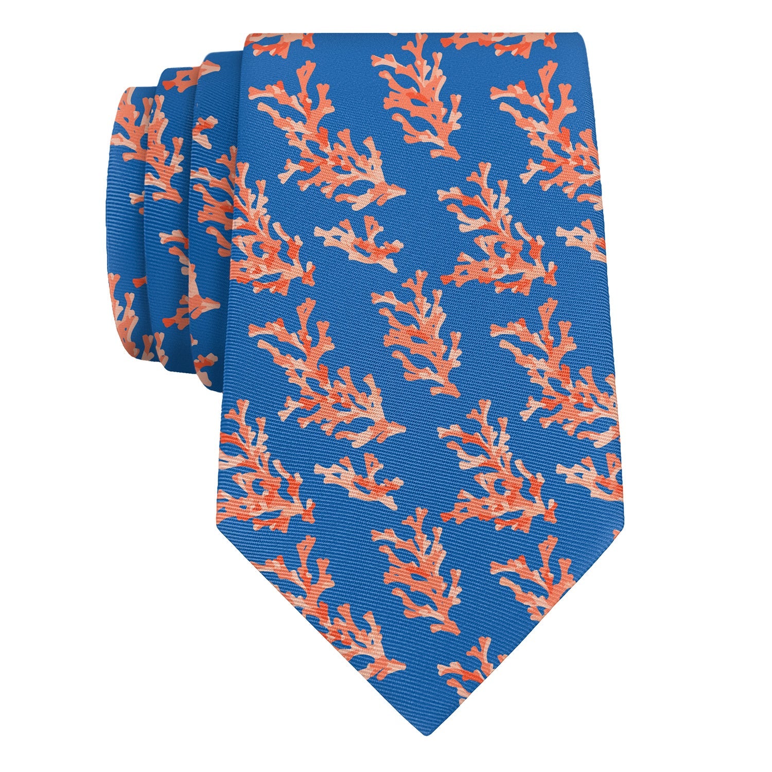 Coral Reef Necktie - Rolled - Knotty Tie Co.
