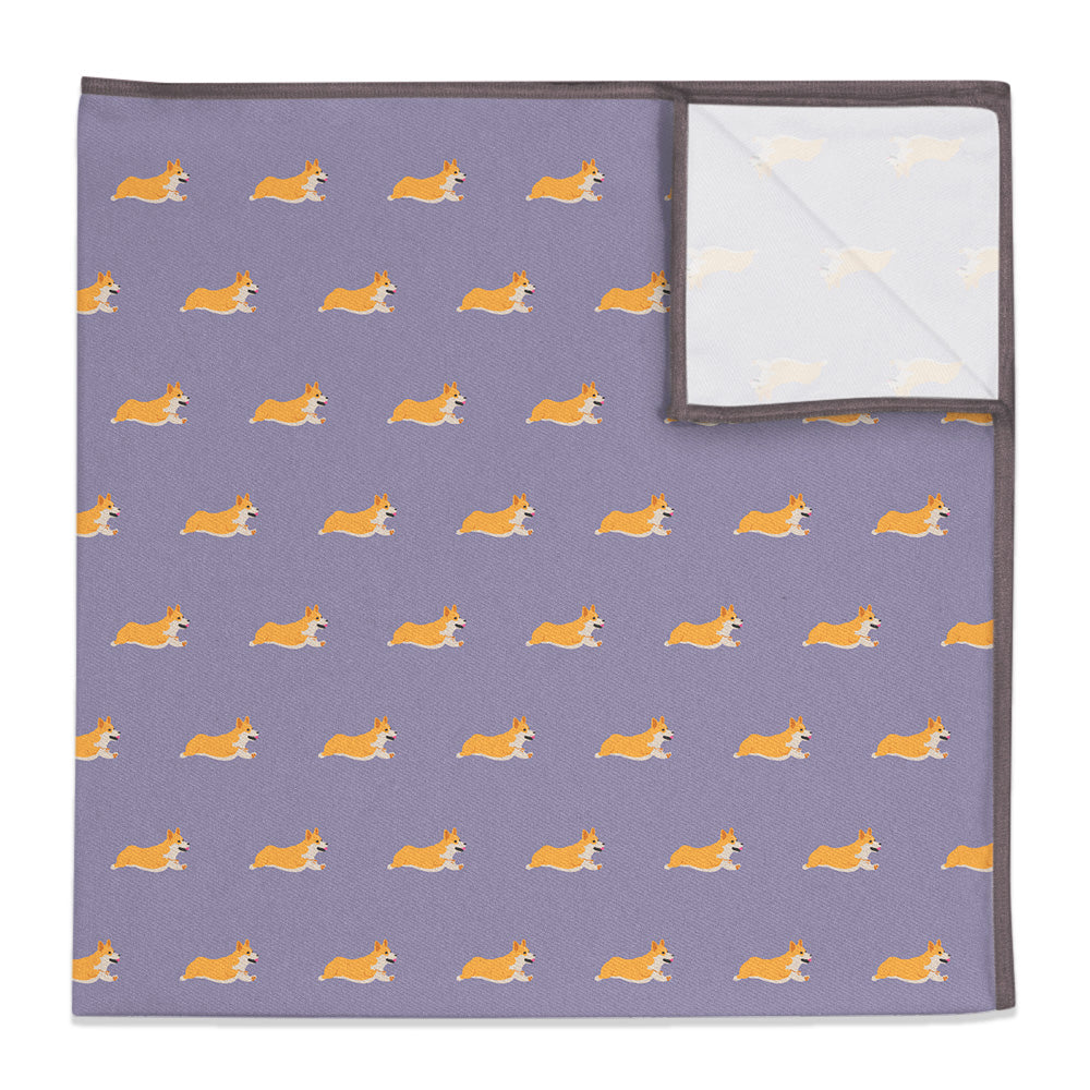 Corgi Pocket Square - 12" Square - Knotty Tie Co.