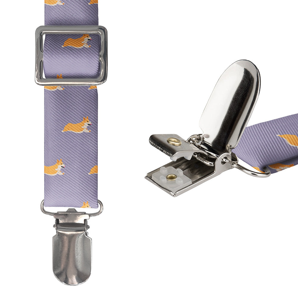 Corgi Suspenders - Hardware and Strap - Knotty Tie Co.