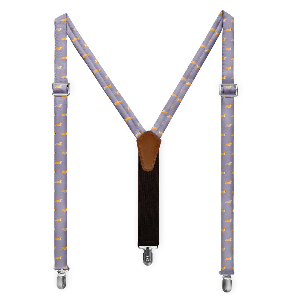 Corgi Suspenders - Full Front View - Knotty Tie Co.