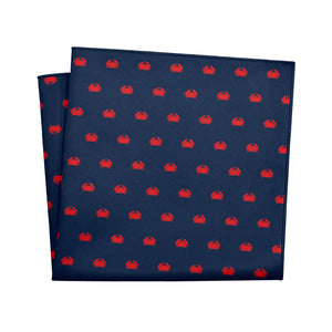 Crabby Pocket Square - 12" Square - Knotty Tie Co.