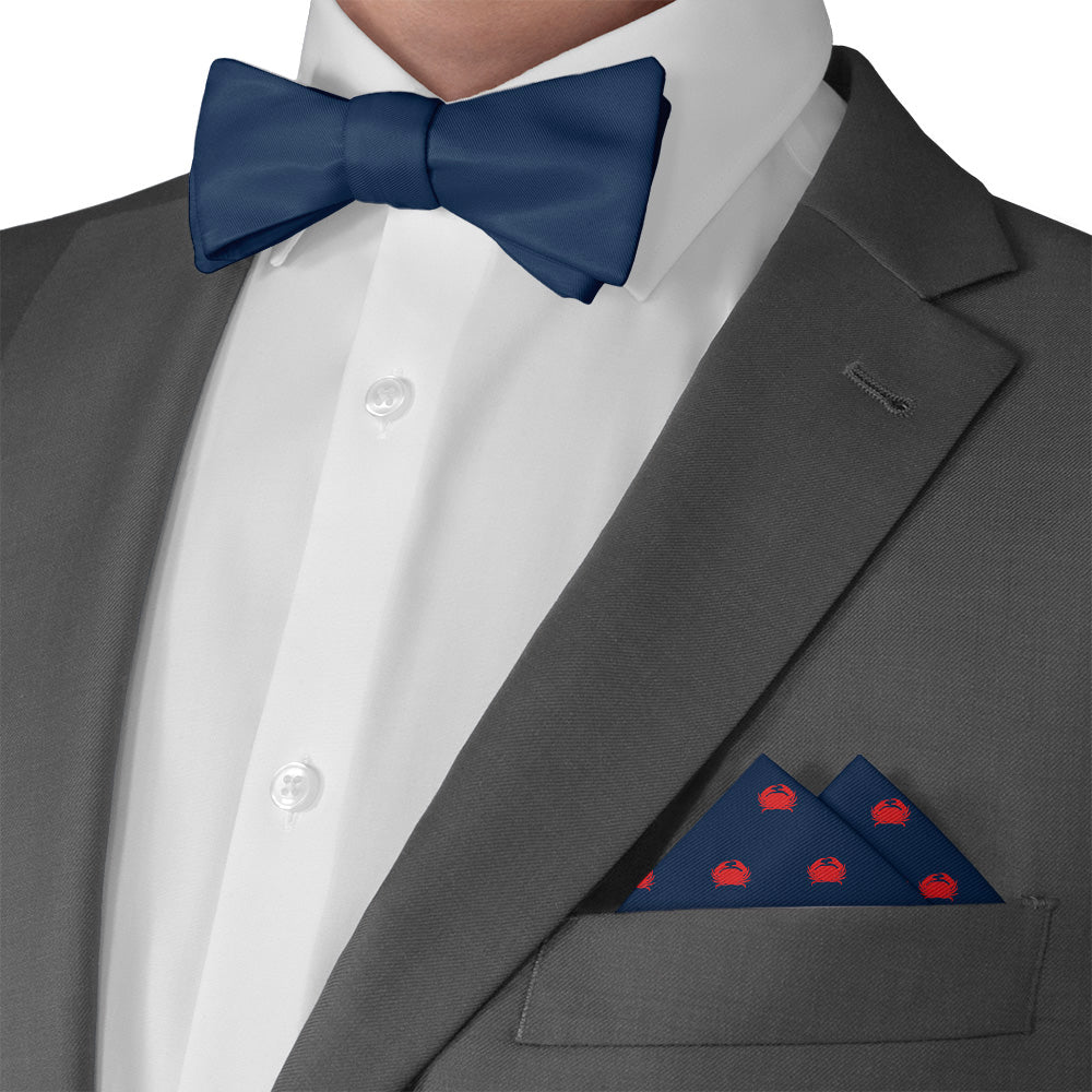 Crabby Pocket Square - Matching Bow Tie - Knotty Tie Co.