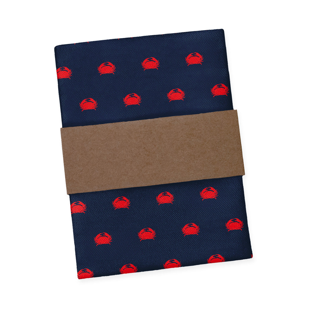 Crabby Pocket Square - Packaging - Knotty Tie Co.