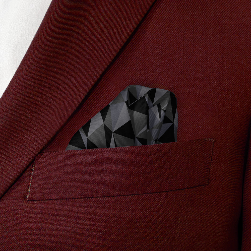 Crag Geometric Pocket Square - Wave Fold - Knotty Tie Co.