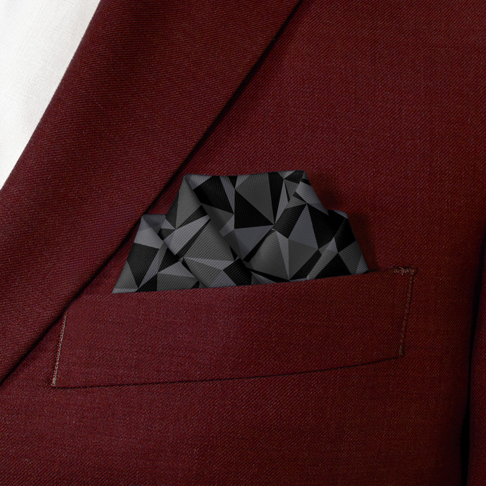 Crag Geometric Pocket Square - Scalloped Fold - Knotty Tie Co.