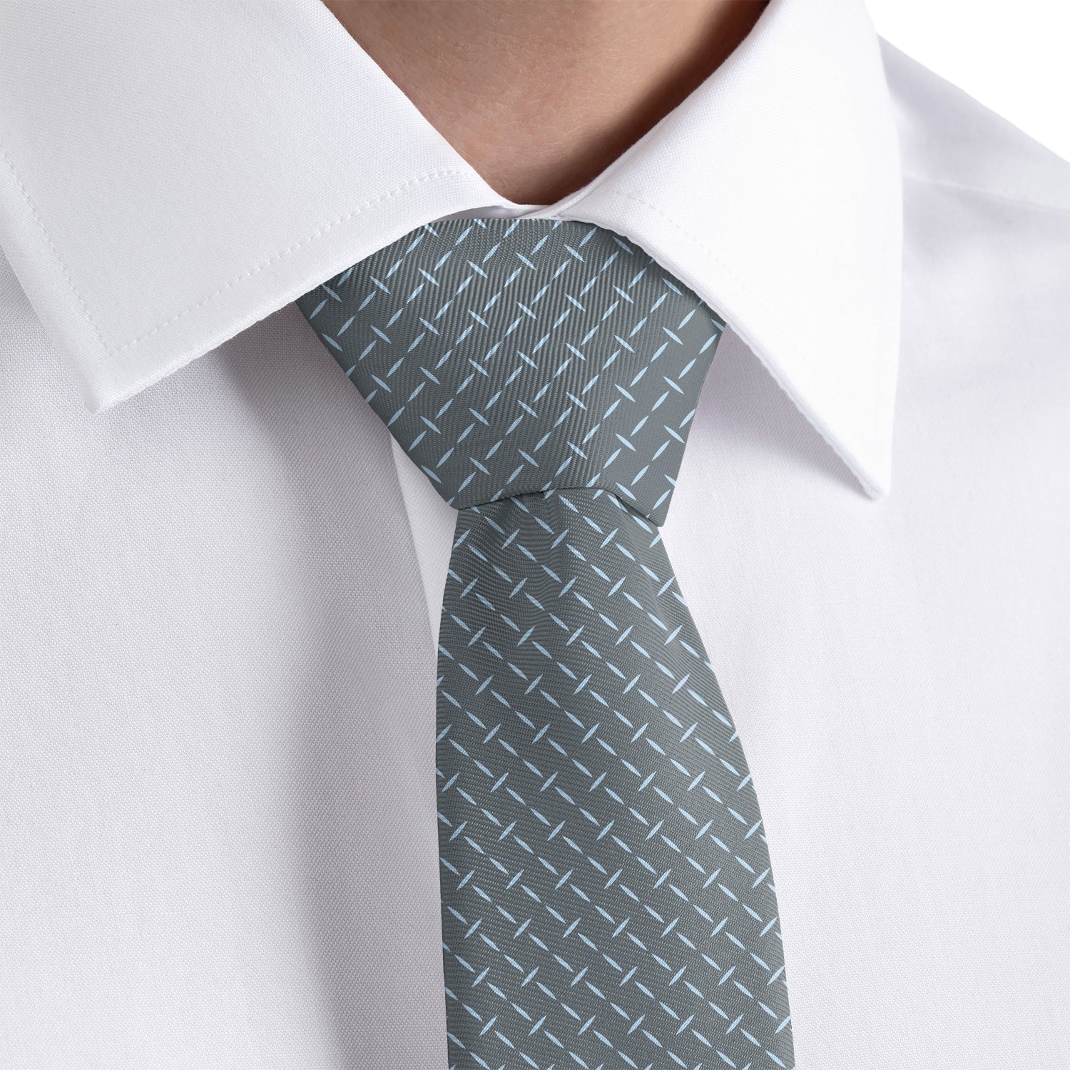 Crisscross Geometric Necktie - Rolled - Knotty Tie Co.
