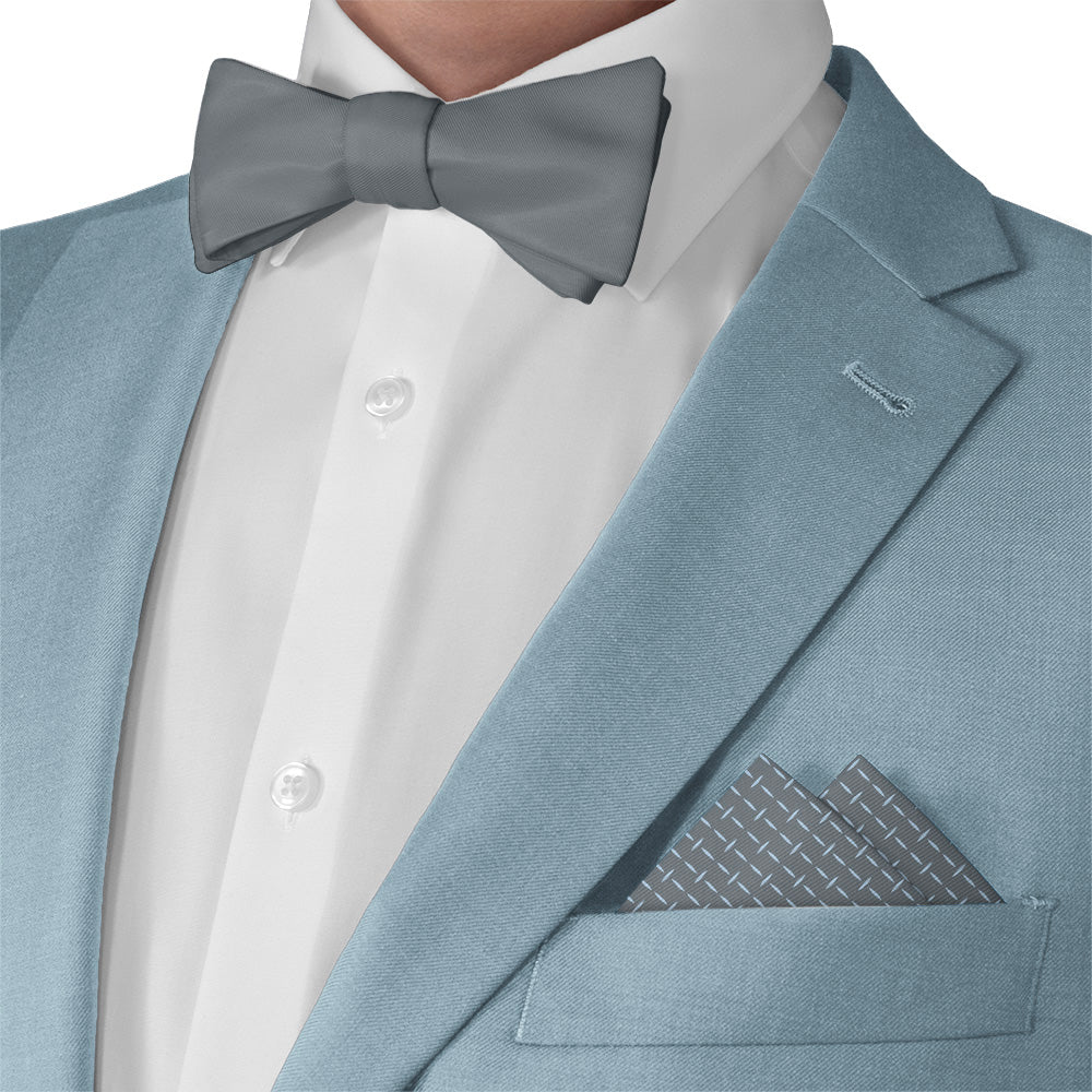 Crisscross Geometric Pocket Square - Matching Bow Tie - Knotty Tie Co.