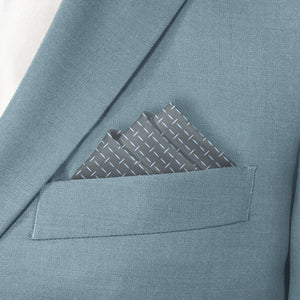 Crisscross Geometric Pocket Square - Stairs Fold - Knotty Tie Co.