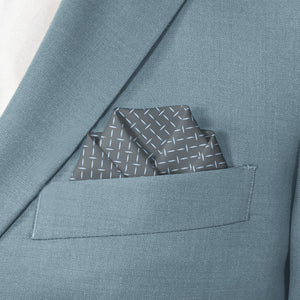 Crisscross Geometric Pocket Square - Scalloped Fold - Knotty Tie Co.