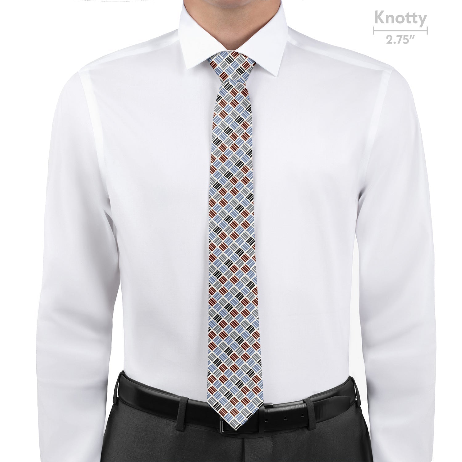 Crosshatch Plaid Necktie - Knotty - Knotty Tie Co.
