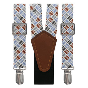 Crosshatch Plaid Suspenders - Main View - Knotty Tie Co.