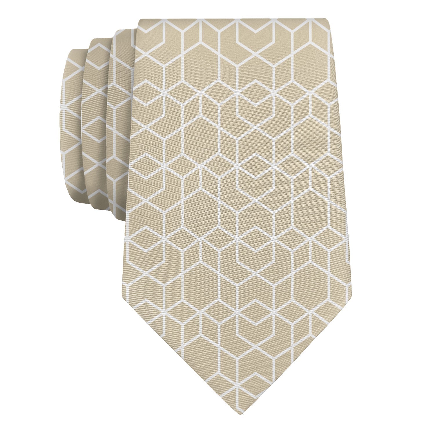 Crystalline Geometric Necktie - Rolled - Knotty Tie Co.