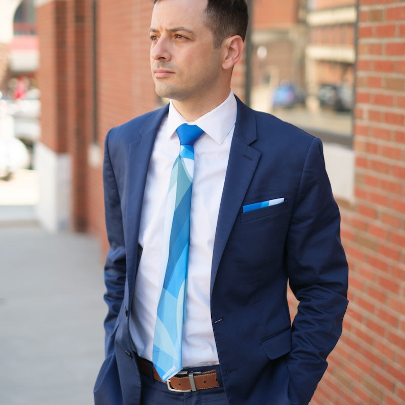 man wearing custom necktie