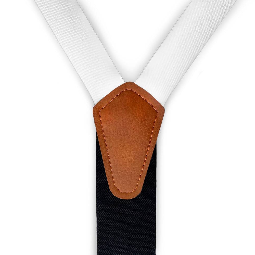 Customizable Solid Suspenders - Vegan Leather Y-Back - Knotty Tie Co.