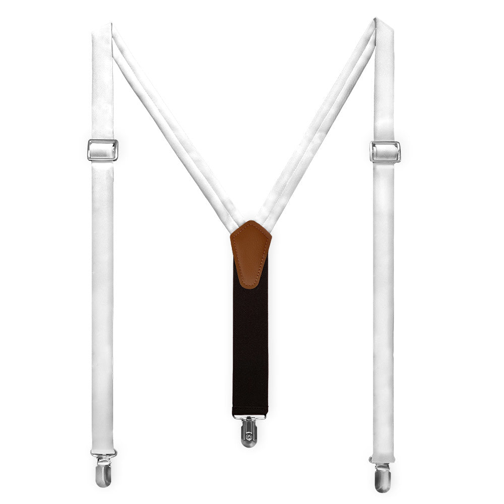 Customizable Solid Suspenders - Full Front View - Knotty Tie Co.