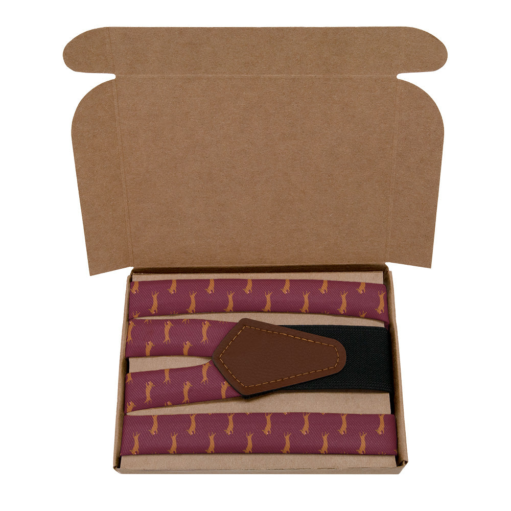 Dachshund Suspenders - Kraft Gift Box Packaging - Knotty Tie Co.