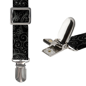 Decadence Paisley Suspenders - Hardware and Strap - Knotty Tie Co.