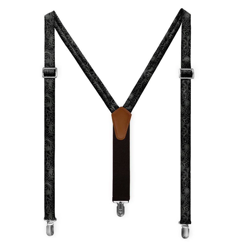 Decadence Paisley Suspenders - Full Front View - Knotty Tie Co.