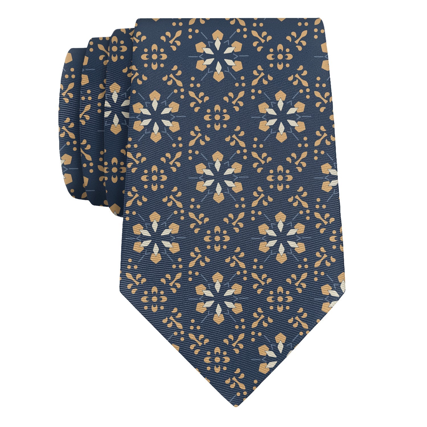 Deco Floral Necktie - Rolled - Knotty Tie Co.