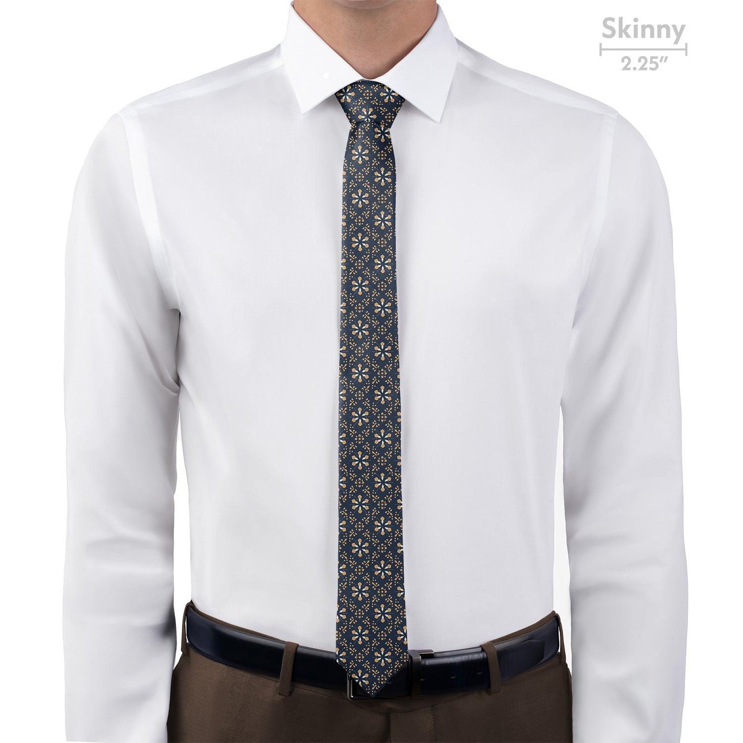 Deco Floral Necktie - Skinny 2.25" -  - Knotty Tie Co.