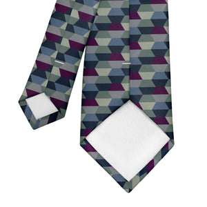 Deco Hex Geometric Necktie - Tipping - Knotty Tie Co.