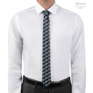 Deco Hex Geometric Necktie - Skinny - Knotty Tie Co.