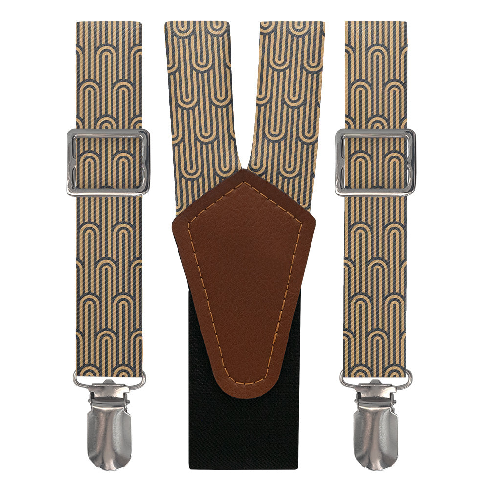 Deco Curves Suspenders - Main View - Knotty Tie Co.