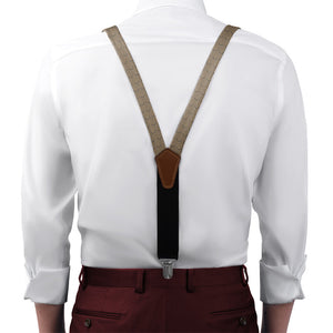 Deco Curves Suspenders - On Model Front View - Knotty Tie Co.