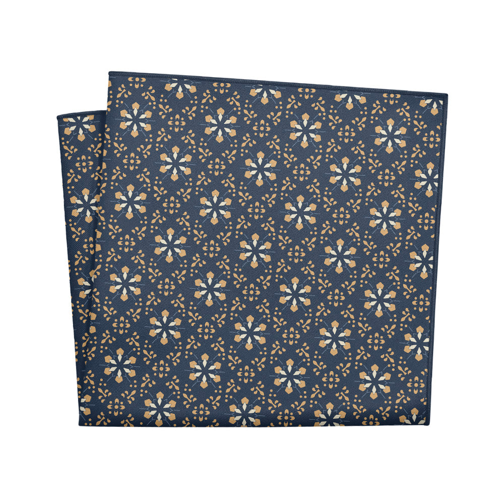 Deco Floral Pocket Square - 12" Square - Knotty Tie Co.