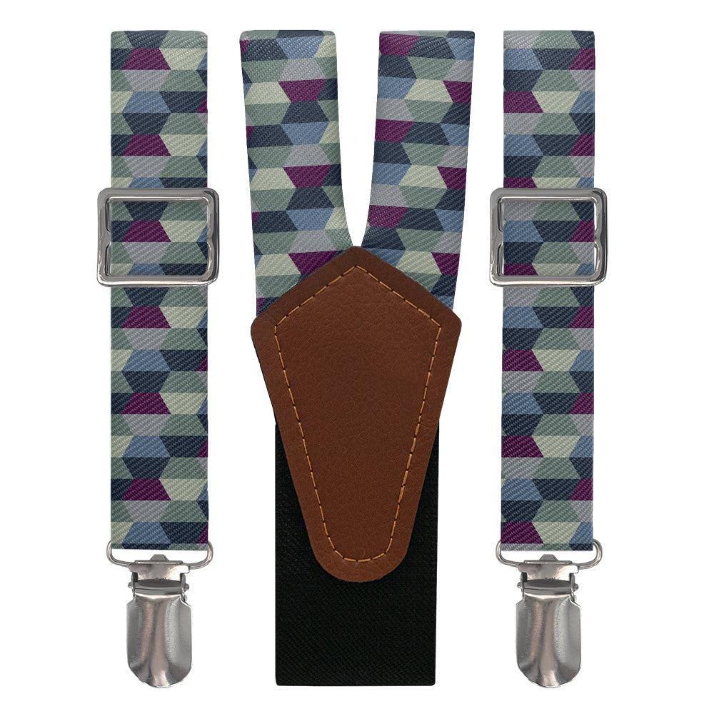 Deco Hex Geometric Suspenders - Main View - Knotty Tie Co.