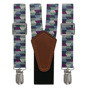 Deco Hex Geometric Suspenders - Main View - Knotty Tie Co.