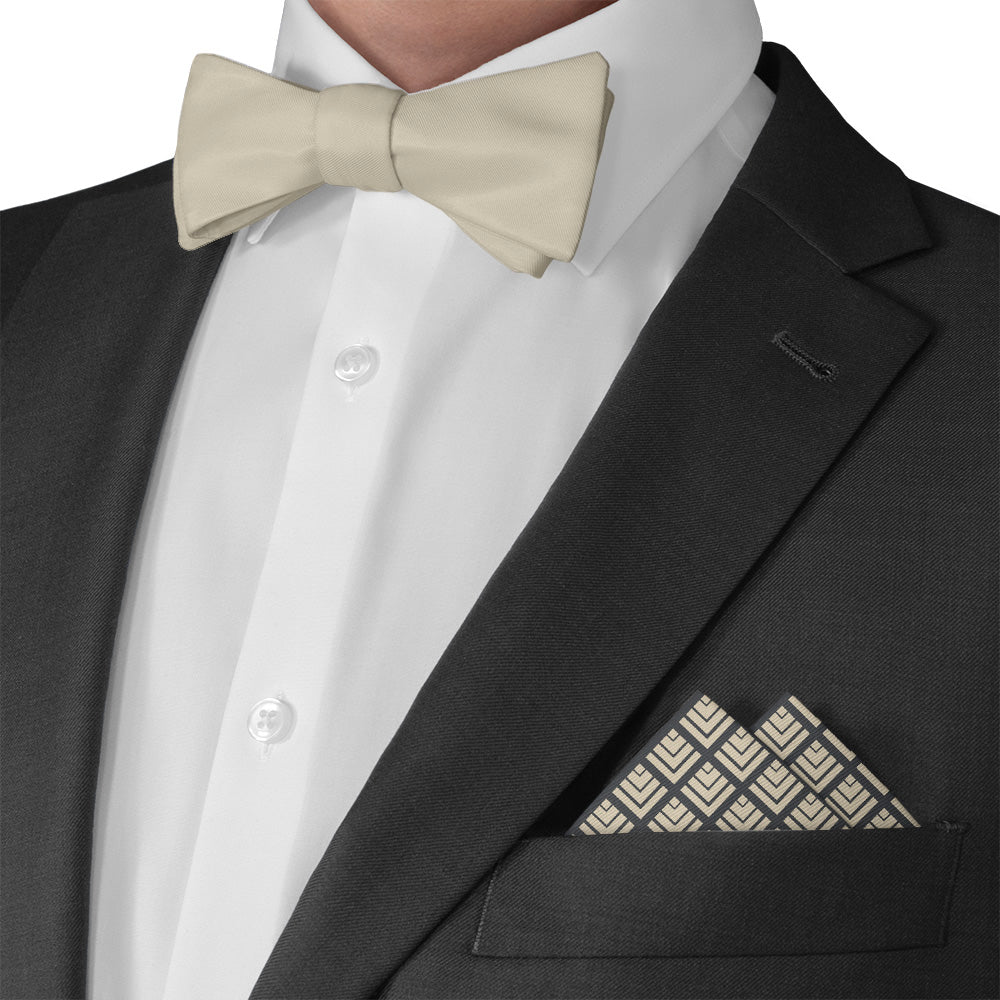 Deco Mites Pocket Square - Matching Bow Tie - Knotty Tie Co.