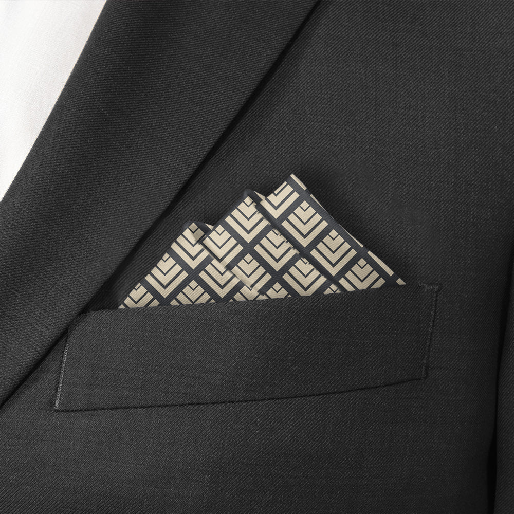 Deco Mites Pocket Square - Stairs Fold - Knotty Tie Co.