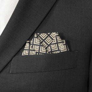 Deco Mites Pocket Square - Scalloped Fold - Knotty Tie Co.