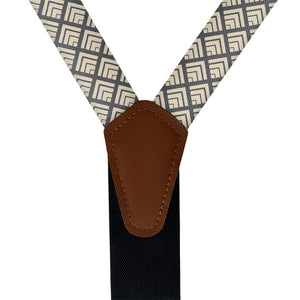 Deco Mites Suspenders - Vegan Leather Y-Back - Knotty Tie Co.