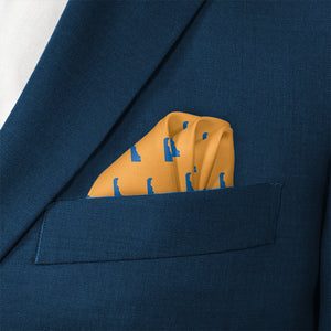 Delaware State Outline Pocket Square - Wave Fold - Knotty Tie Co.