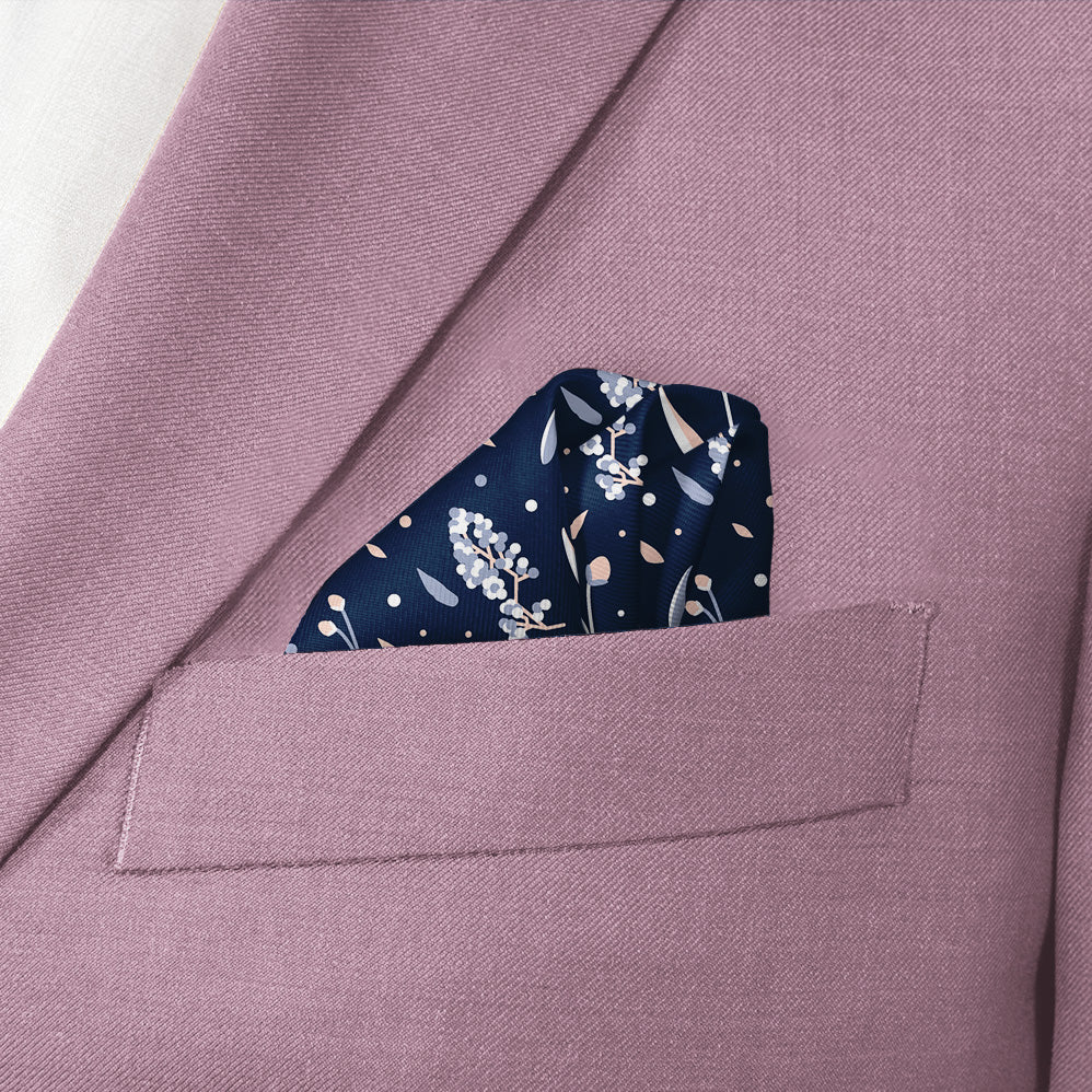 Delicate Floral Pocket Square - Wave Fold - Knotty Tie Co.