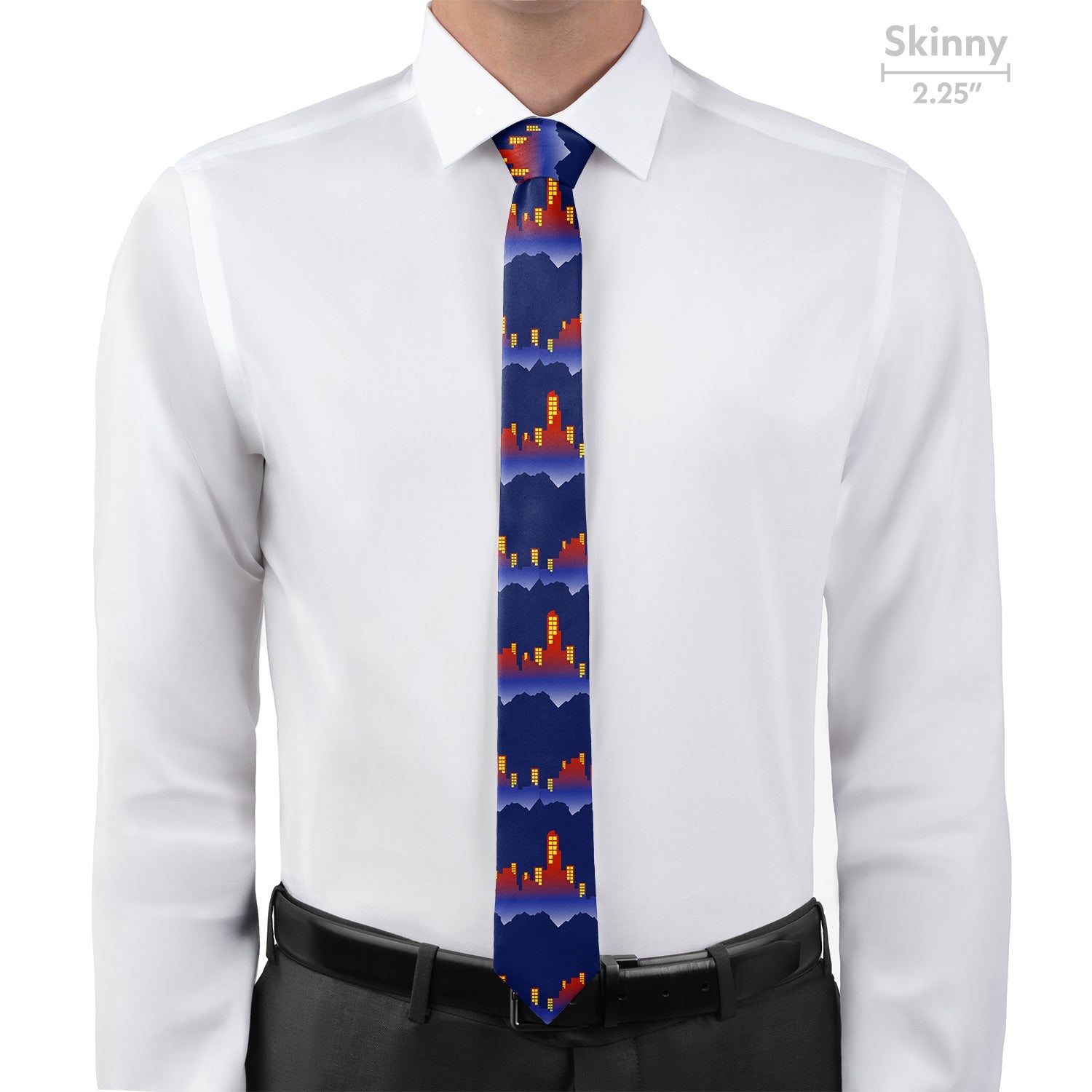 Denver Skyline Necktie - Skinny - Knotty Tie Co.